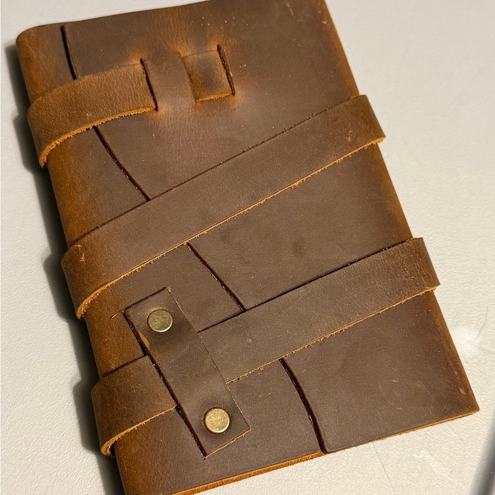 Portland, leather goods wrap, journal brown canyon notebook